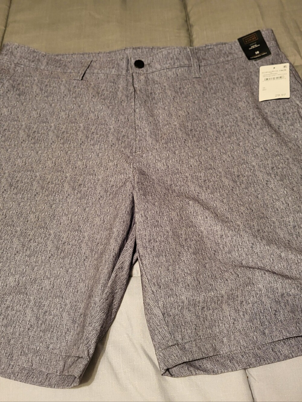 Men's Heather Grey Performance Golf Shorts / 14th & Union Size 38